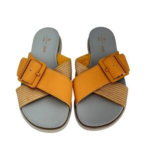 Clarks Cloudsteppers Shoes Womens Size 7 Yellow Eliza April Sandals Cushioned‎